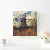 Le Moulin de la Galette Van Gogh Vierkante Klok (Huis)