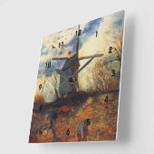 Le Moulin de la Galette Van Gogh Vierkante Klok (Hoek)