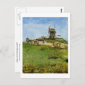 Le Moulin de la Galette, Vincent van Gogh Briefkaart (Voorkant / Achterkant)