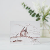 Le Moulin de Moidrey Windmill | Pontorson Briefkaart (Staand voorkant)