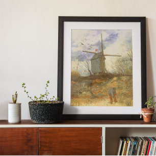 Le Moulin Galette van Vincent van Gogh, Windmills Poster