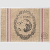 Le Mouton of the Sheep Burlap Grain Sack Decoupage Tissuepapier (Voorkant)