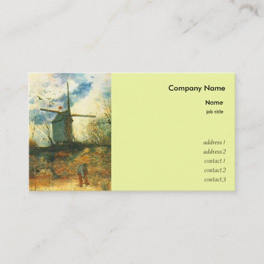 Le Mulin de la Galette Vincent van Goah Visitekaartje (Voorkant)