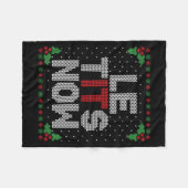 Le Now Funny Christmas Let It Snow Adult Ugly Chri Fleece Deken (Voorkant (Horizontaal))