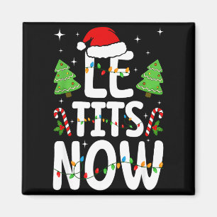 Le Nu Laat Het Sneeuwen Funny Kerstmis Winter Kers Magneet