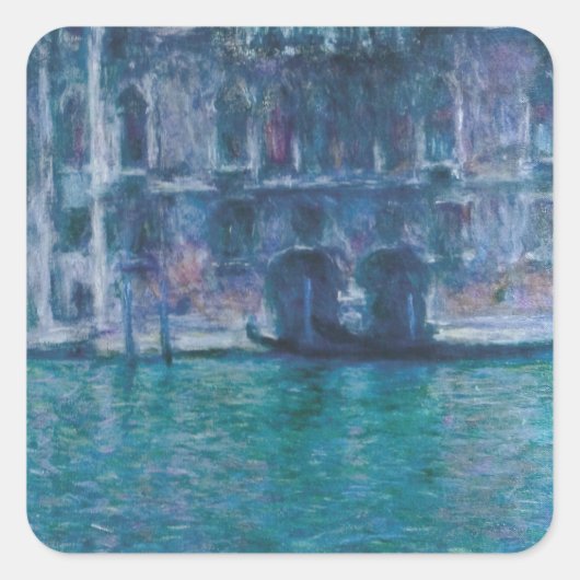 Le palais da Mula Claude Monet Vierkante Sticker (Voorkant)