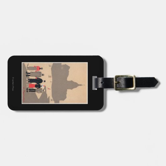 Le Pantheon Art Deco SceneParis, Frankrijk Bagagelabel (Voorkant horizontaal)