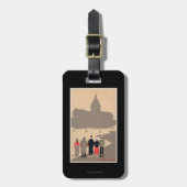 Le Pantheon Art Deco SceneParis, Frankrijk Bagagelabel (Voorkant verticaal)