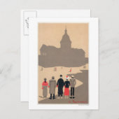 Le Pantheon Art Deco SceneParis, Frankrijk Briefkaart (Voorkant / Achterkant)