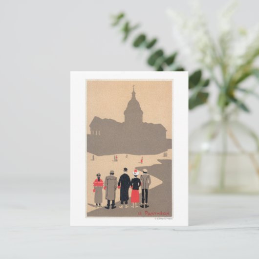 Le Pantheon Art Deco SceneParis, Frankrijk Briefkaart (Staand voorkant)