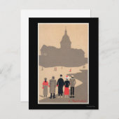Le Pantheon Art Deco SceneParis, Frankrijk Briefkaart (Voorkant / Achterkant)
