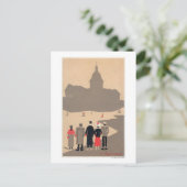 Le Pantheon Art Deco SceneParis, Frankrijk Briefkaart (Staand voorkant)