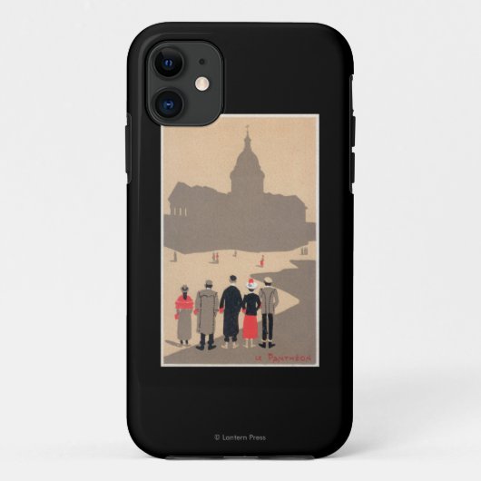 Le Pantheon Art Deco SceneParis, Frankrijk Case-Mate iPhone Case (Achterkant)