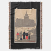 Le Pantheon Art Deco SceneParis, Frankrijk Deken (Voorkant Verticaal)