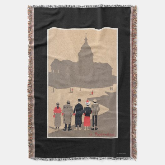 Le Pantheon Art Deco SceneParis, Frankrijk Deken (Voorkant Verticaal)