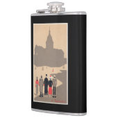 Le Pantheon Art Deco SceneParis, Frankrijk Heupfles (Links)