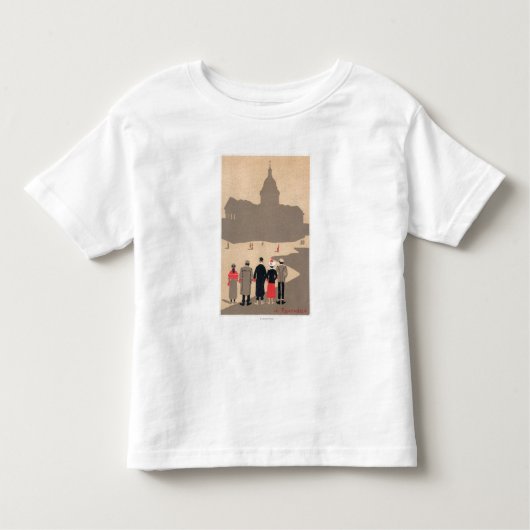 Le Pantheon Art Deco SceneParis, Frankrijk Kinder Shirts (Voorkant)