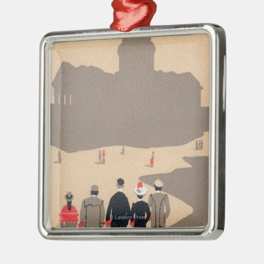 Le Pantheon Art Deco SceneParis, Frankrijk Metalen Ornament (Links)