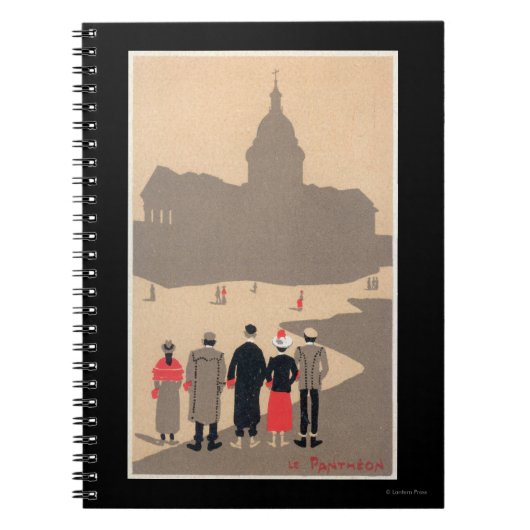 Le Pantheon Art Deco SceneParis, Frankrijk Notitieboek (Voorkant)