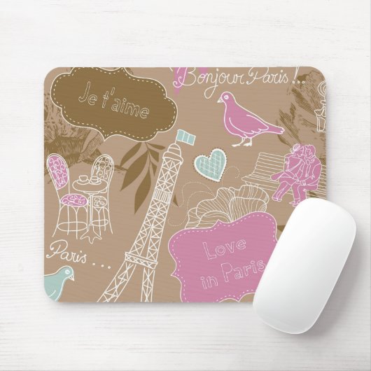 Le Paris Mousepad Muismat (Met muis)