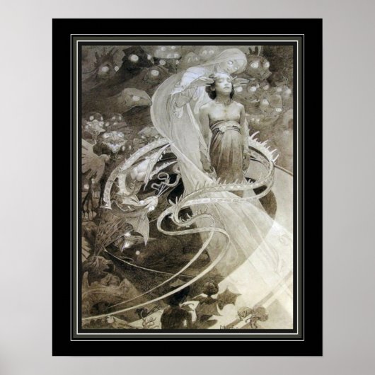 "Le Pater" Alphonse Mucha Art Nouveau Print (Voorkant)