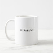 Le Patron | De baas | Aangepaste Franse koffie Mok (Links)