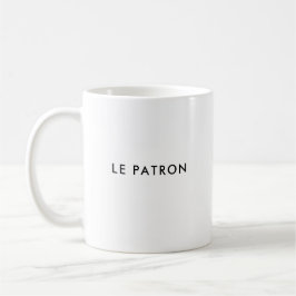 Le Patron | De baas | Aangepaste Franse koffie Mok