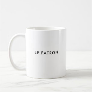 Le Patron   De baas   Aangepaste Franse koffie Mok