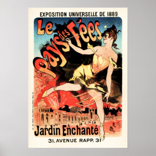 LE PAYS DES FEES Jules Cheret  Paris Poster