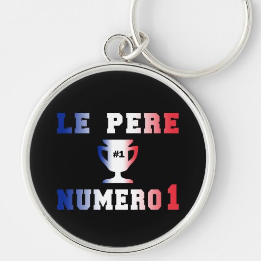 Le Père Numero 1 #1 Pap in Frans Vaderdag Sleutelhanger (Voorkant)