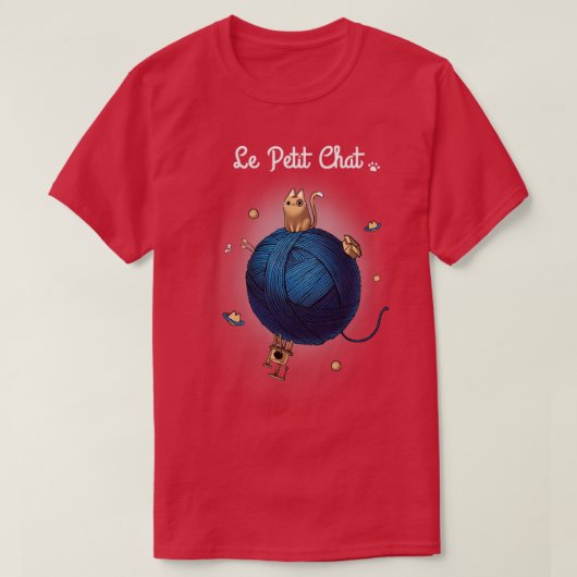 Le Petit Chat Cute Kat Parody Cat in a Box T-shirt (Design voorkant)