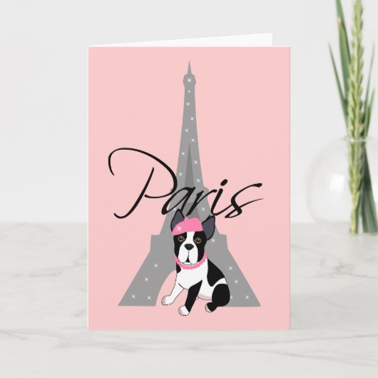 Le petit chien à Paris Kaart (Voorkant)