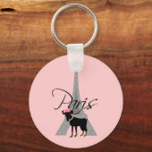 Le petit chien à Paris Sleutelhanger (Voorkant)