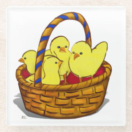 Le Petit Poule Easter DECOR 1 Glazen Onderzetter