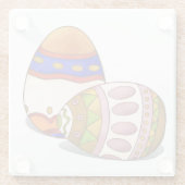 Le Petit Poule Easter DECOR 2 Glazen Onderzetter (Achterkant)