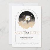 Le Petit Prince and Bride Save the Date Uitnodigin Kaart (Voorkant)