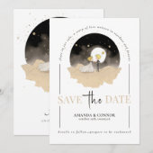 Le Petit Prince and Bride Save the Date Uitnodigin Kaart (Voorkant / Achterkant)