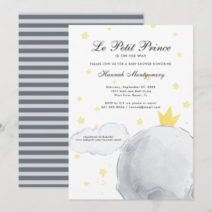 Le Petit Prince   Uitnodiging tot Baby shower