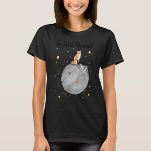 Le Petit Renard Fox Moon Space Universe Planets Fa T-shirt