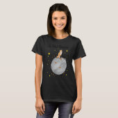 Le Petit Renard Fox Moon Space Universe Planets Fa T-shirt (Voorkant volledig)