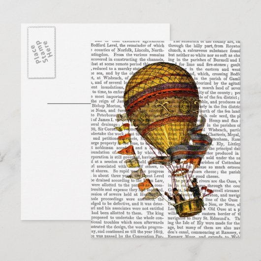 Le Pilote Hot Air-ballon Briefkaart (Voorkant / Achterkant)