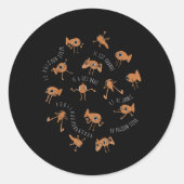 Le Poisson Steve Funny Fish Meme _1 Ronde Sticker (Voorkant)