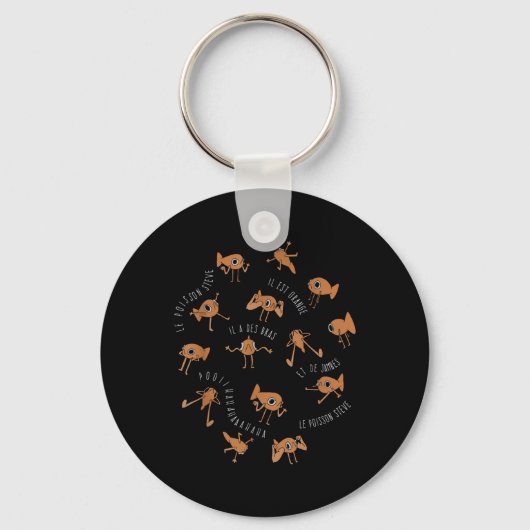 Le Poisson Steve Funny Fish Meme Sleutelhanger (Voorkant)