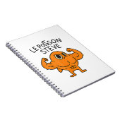 Le Poisson Steve Funny Muscular Fish Cartoon Notitieboek (Rechterzijde)