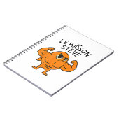 Le Poisson Steve Funny Muscular Fish Cartoon Notitieboek (Linkerzijde)