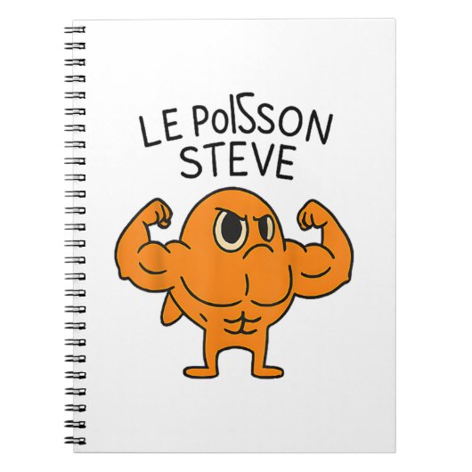 Le Poisson Steve Funny Muscular Fish Cartoon Notitieboek (Voorkant)