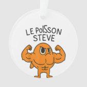 Le Poisson Steve Funny Muscular Fish Cartoon Ornament (voorkant)