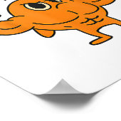 Le Poisson Steve Funny Muscular Fish Cartoon Poster (Hoek)