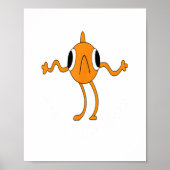 Le Poisson Steve Funny Oranje Vis Poster (Voorkant)