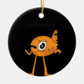 Le Poisson Steve Schattige & Grappig Keramisch Ornament (Voorkant)